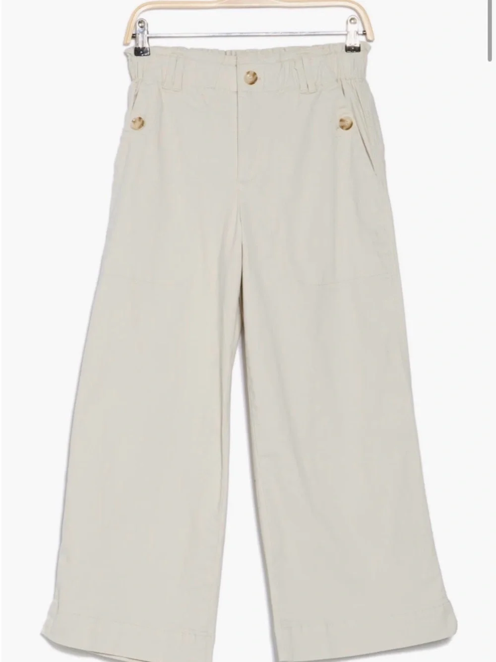 Democracy Cream Wide-Leg Women’s Cotton Pants - Picture 8 of 10